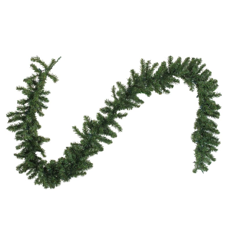 9' x 10" LED Canadian Pine Artificial Christmas Garland Clear Lights