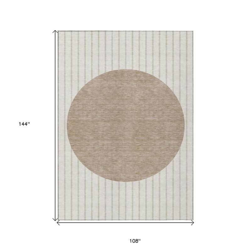 HomeRoots Striped Transitional Rectangle Outdoor Rug