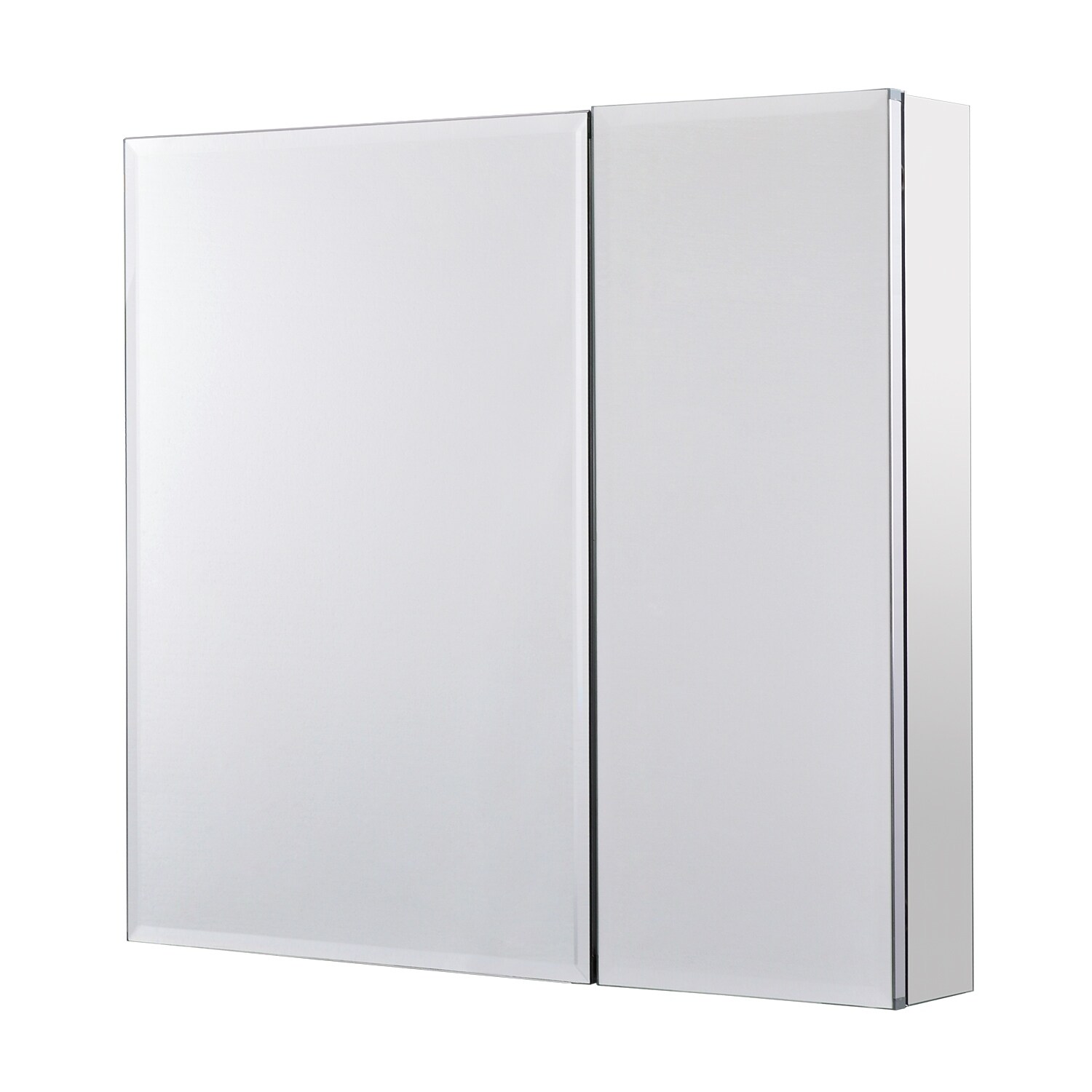 Shop Rustproof Medicine Cabinet Glass Shelves Mirrored Sides Bi View 30 L X 4 76 D X 26 H Overstock 21557790