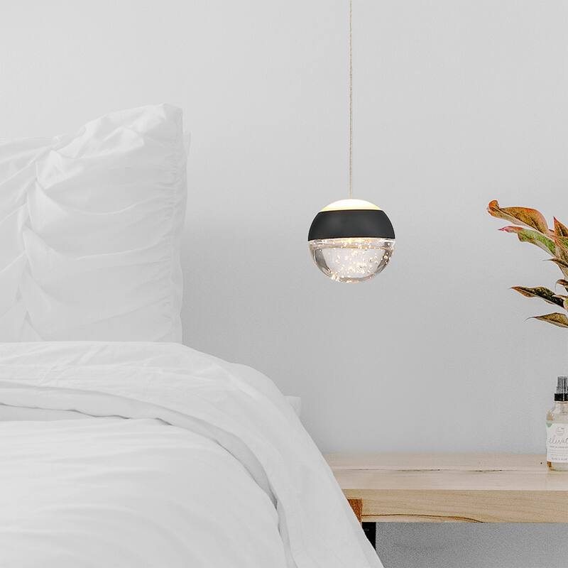 1-Light/3-Lights Globe LED Pendant Light with Bubble Crystal Ball