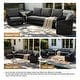 preview thumbnail 55 of 81, Rope Woven Patio Conversation Set with Swivel Chair & Settee Cushions