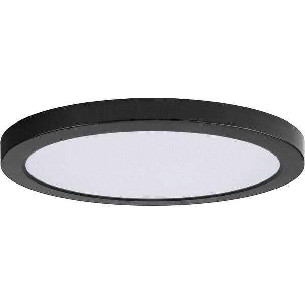 slide 1 of 1, Maxim 57596WT Chip 11-1/4" Wide LED Flush Mount Ceiling Fixture - Black