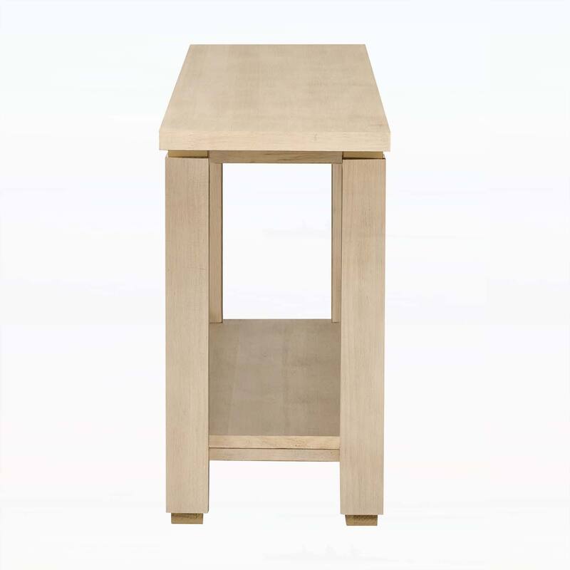 Stylish Modern Console Table with Metal Accents and Practical Built