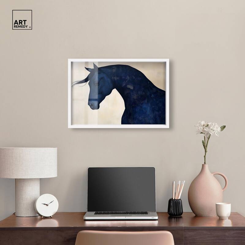 Blue Horse I Shadowbox by Art Remedy