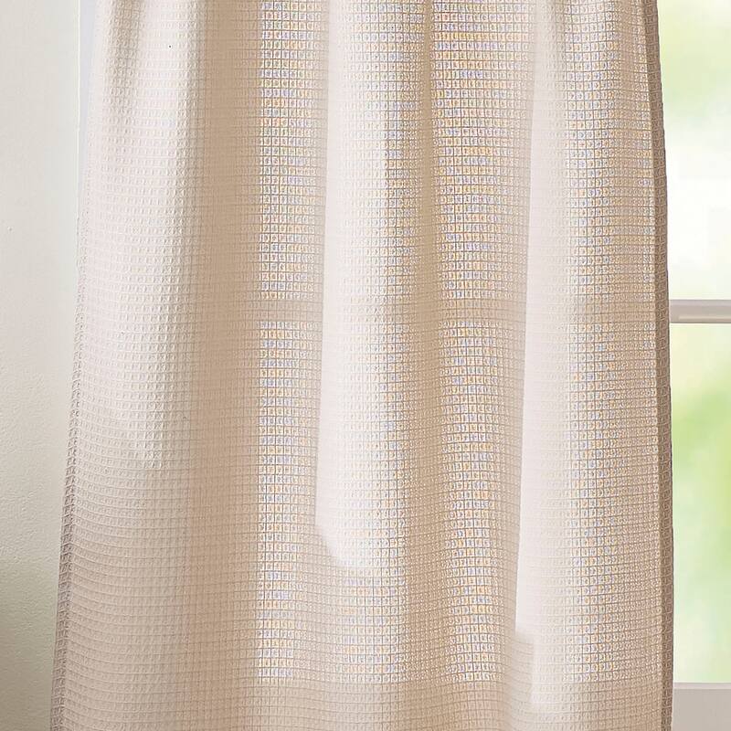 Curtainworks Eldridge Waffle 3-piece Valance & Tier Set
