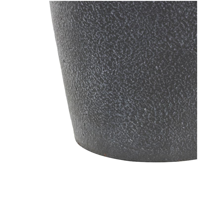 Ceramic Textured Whitewashed Decorative Vase - Black - Roche River Decor