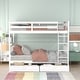 preview thumbnail 56 of 68, American Classic Traditional Style Twin-over-Twin Bunk Bed with Ladders and Two Storage Drawers