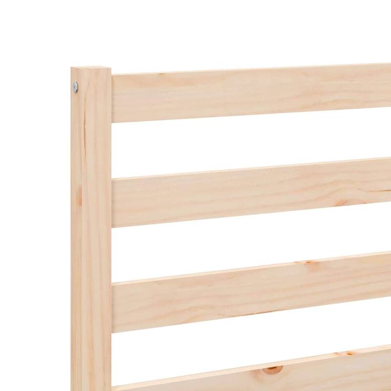 vidaXL Bed Frame Natural 208.6 x 157.6 x 69.4 cm Solid Pine Wood