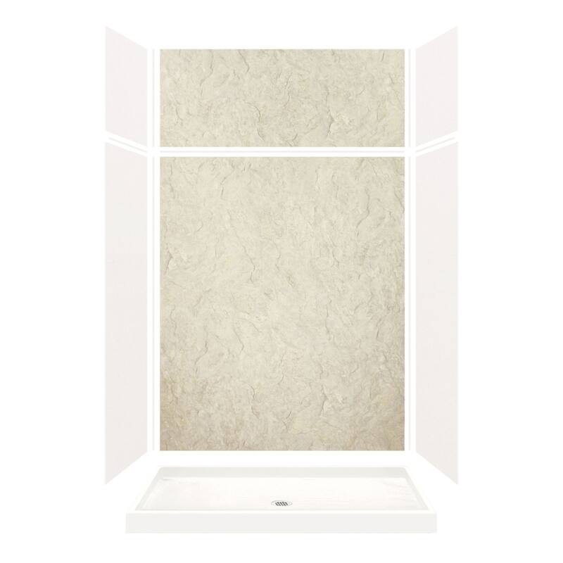 Transolid Expressions 60-in X 32-in X 96-in Glue to Wall Shower Kit - 32" x 60" x 96" - 32" x 60" x 96"