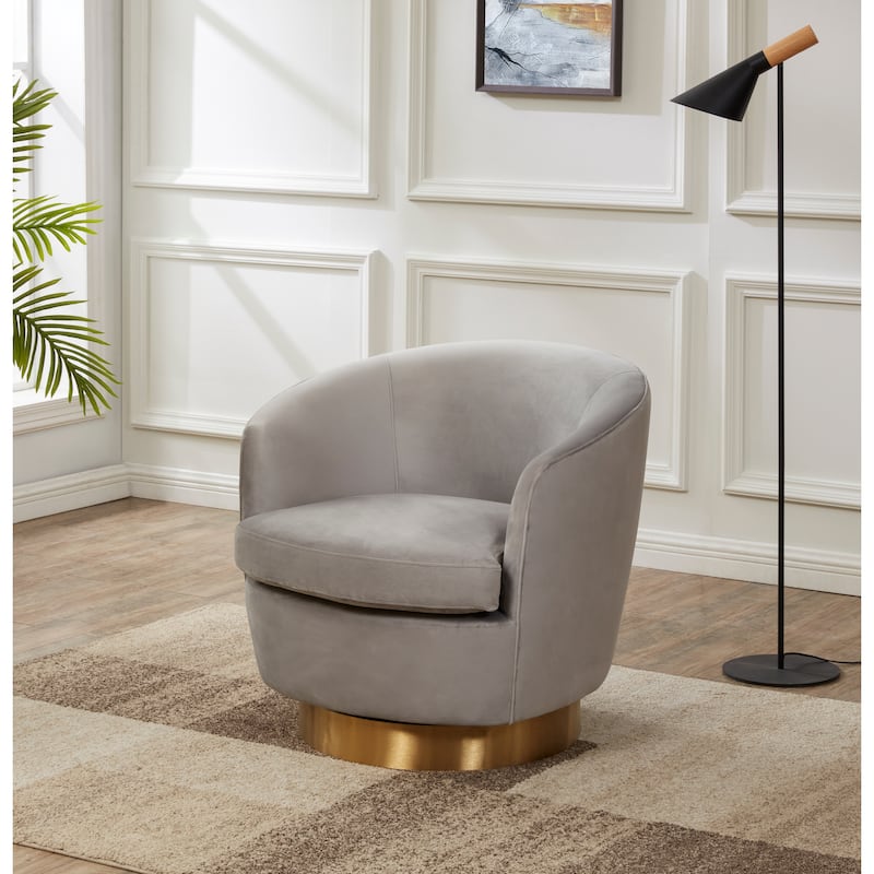 SAFAVIEH Couture Bjarnhild Swivel Accent Chair - 31" W x 30" L x 29.5" H - 32Wx31Dx30H