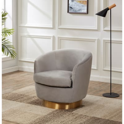 SAFAVIEH Couture Bjarnhild Swivel Accent Chair - 31" W x 30" L x 29.5" H - 32Wx31Dx30H