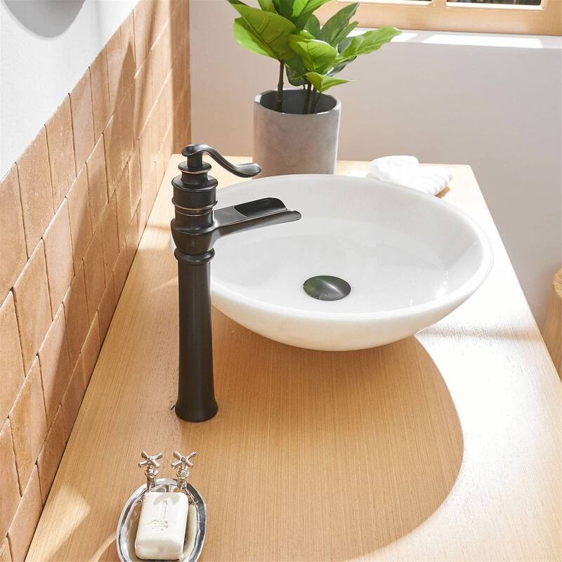 Waterfall Bathroom Vessel Faucet Single Handle Bathroon Vessel Sink Faucets Single Hole High Modern Basin Vanity High Taps