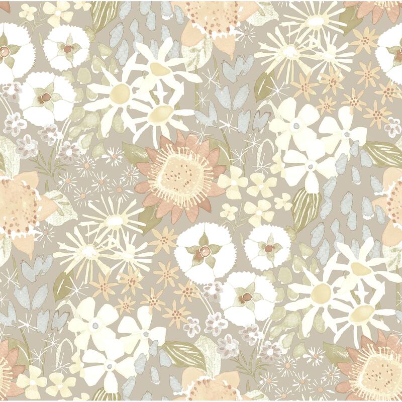 A-Street Prints Karina Pastel Wildflower Garden Wallpaper