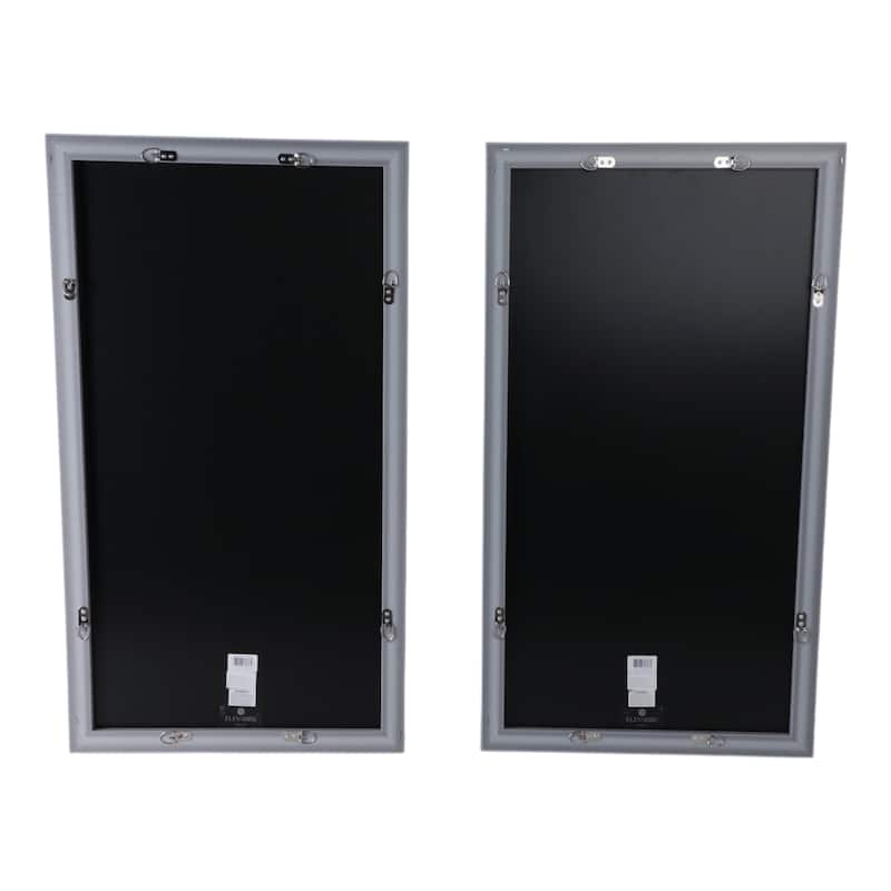 Modern Plaster Wall Decor with Geometric Design - Set of 2, 40", White