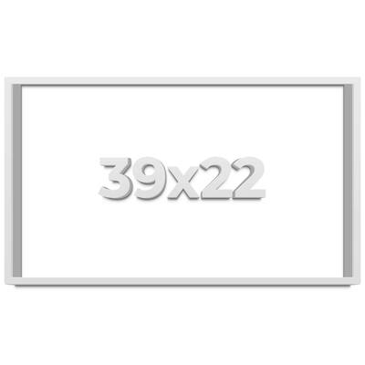 39x22 Shadow Box Frame White 1 Real Wood