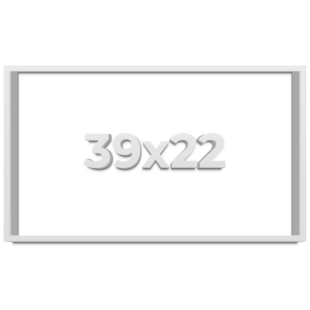 39x22 Shadow Box Frame White 1 Real Wood