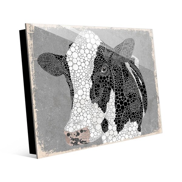 Kathy Ireland Dottie the Cow on Gray on Acrylic Wall Art Print. Opens flyout.