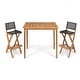 preview thumbnail 24 of 38, Polaris 45-inch 3-piece Outdoor Bar Table Set by Christopher Knight Home