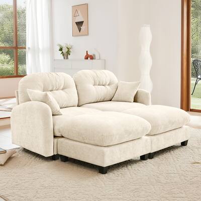 GDF Studio - Sophia Modular Modern Chenille Sectional Sofa with Tufted Cushion Backrest and Ergonomic Design