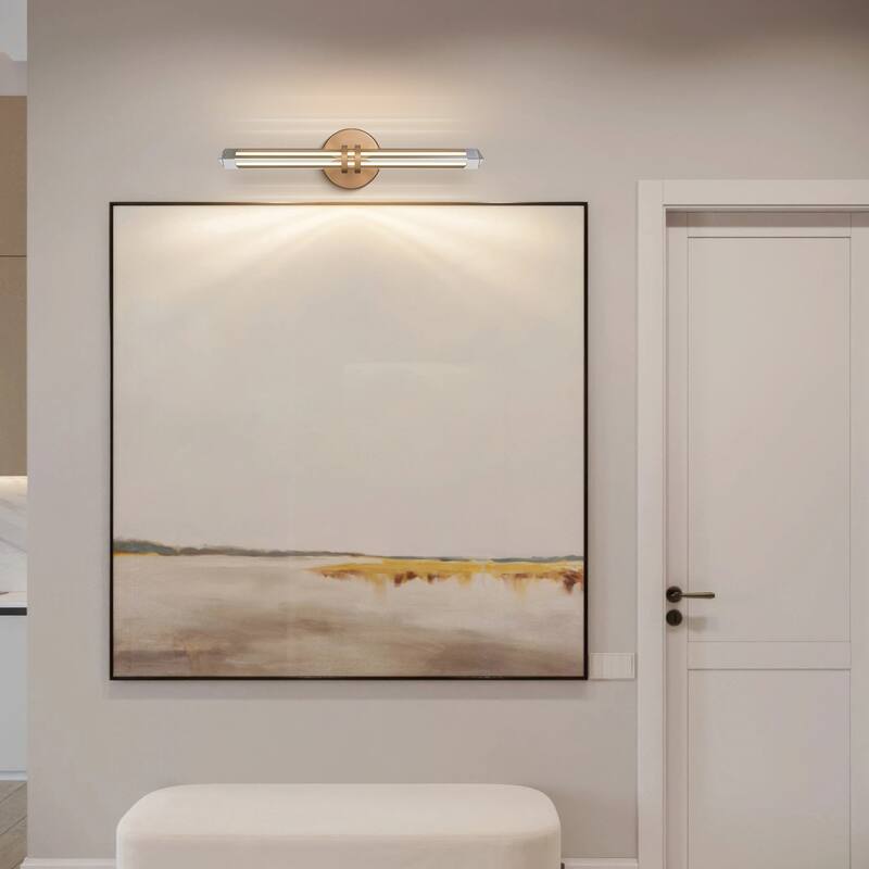 KAYLA 18/24-inch -Triangular Pyramid Crystal Vanity Light - Copper Single Pack