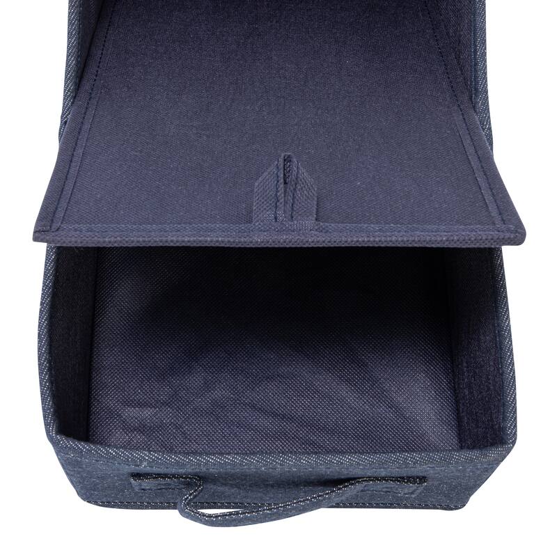 Household Essentials Collapsible Cotton Blend Rectangular Storage Drawer with Handle - 11.5"L x 7.3"W x 4.3"H