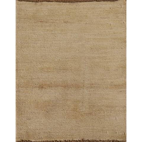 Modern Gabbeh Kashkoli Home Decor Rug Hand-knotted Wool Carpet - 1'11" x 2'4"