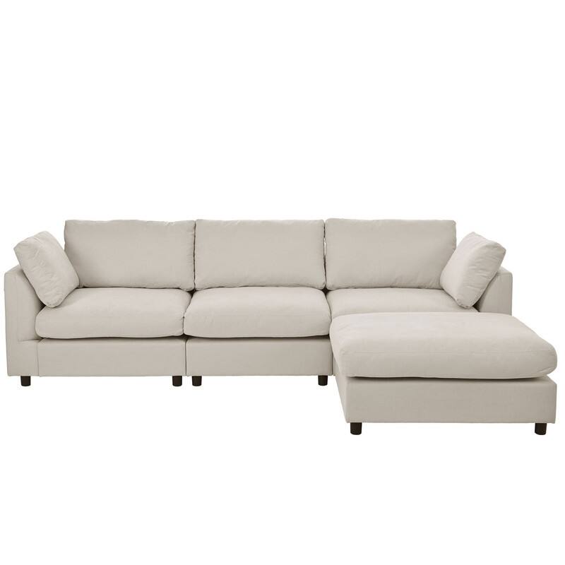 L Shaped Convertible Sectional Sofa with Reversible Chaise