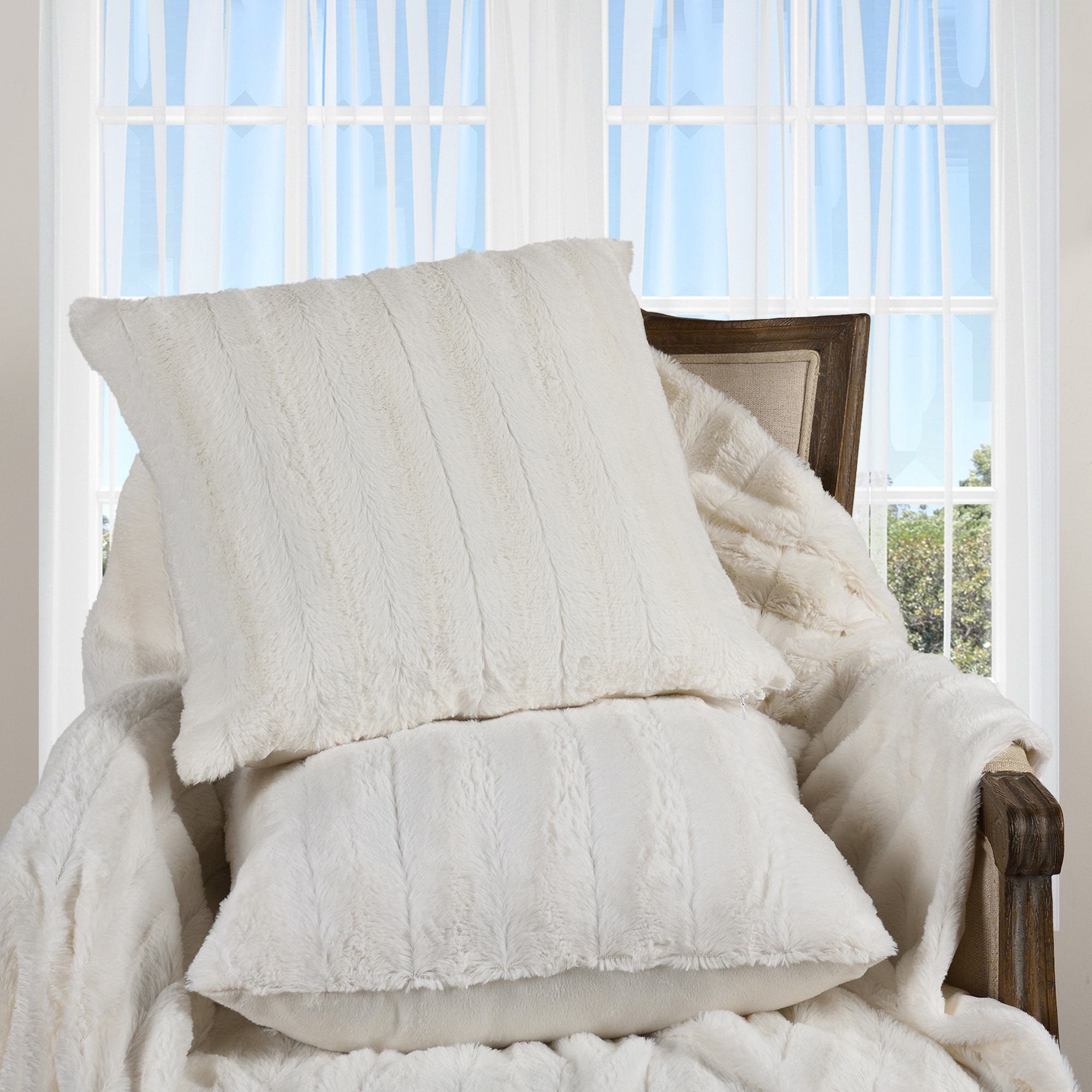 Oversized faux store fur pillows