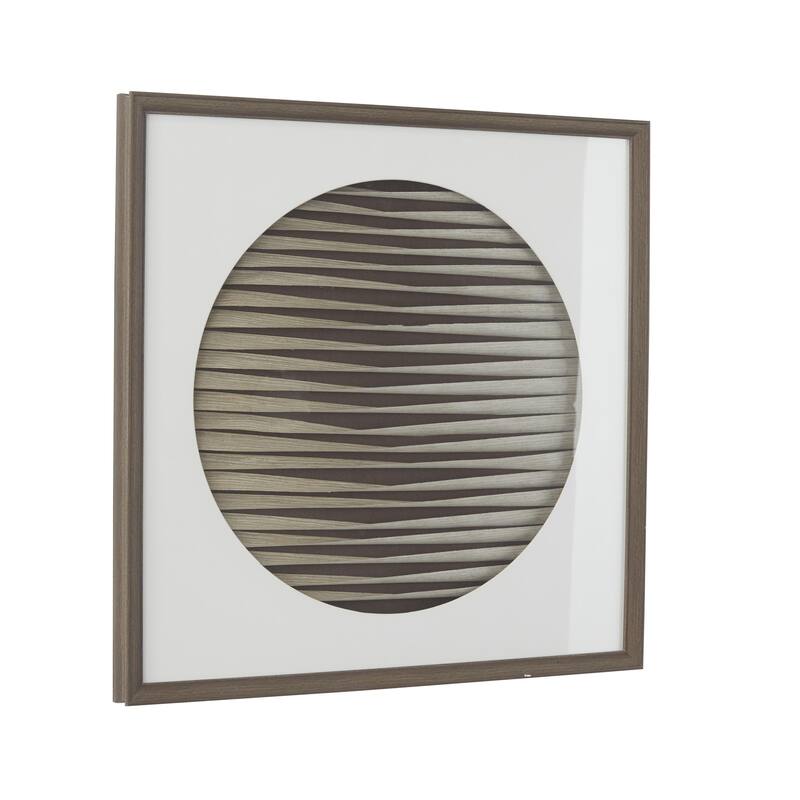 Paper Geometric 3D Weaved Shadow Box - Brown or Dark Brown - Roche River Decor