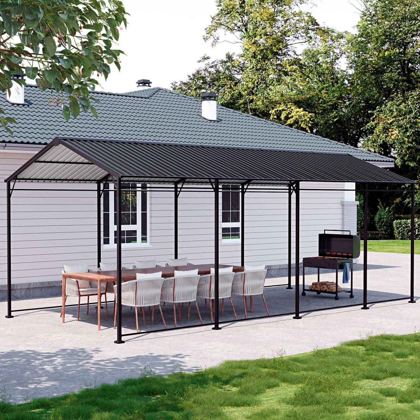 COSIEST Outdoor Steel Carport - On Sale - Overstock - 40282834