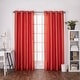 preview thumbnail 30 of 43, ATI Home Chatra Faux Silk Grommet Top Curtain Panel Pair