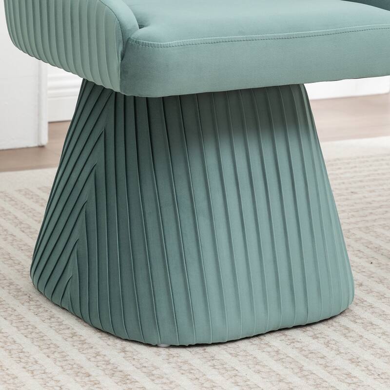 SEYNAR Modern Velvet 360 Degree Swivel Armless Dining chair Set of 2