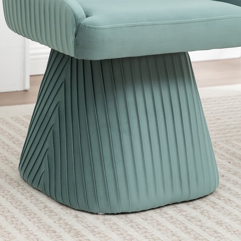 SEYNAR Modern Velvet 360 Degree Swivel Armless Dining chair Set of 6