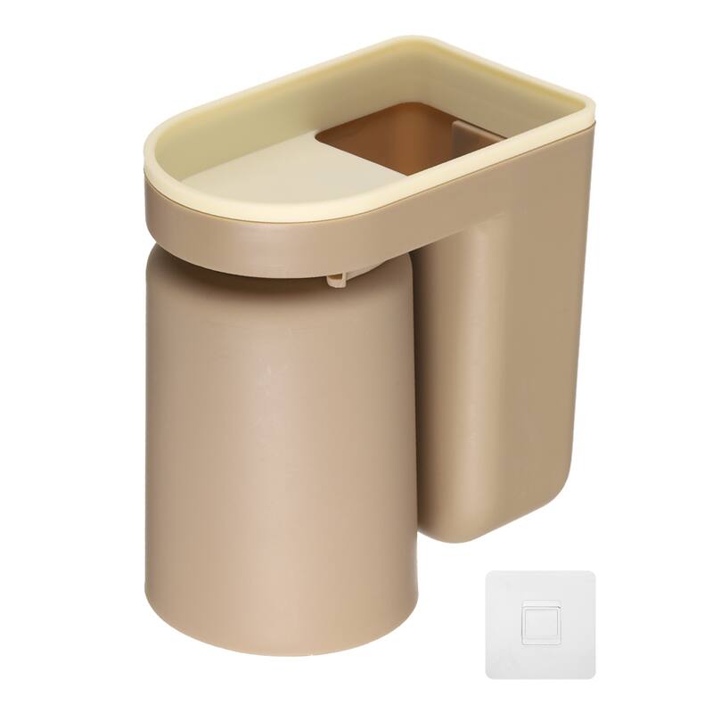 Stick-on Toothbrush Holder with Cup for Bathroom