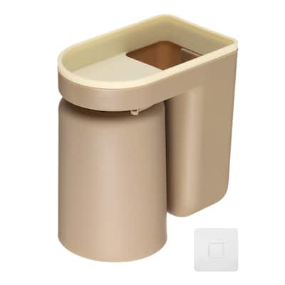 Stick-on Toothbrush Holder with Cup for Bathroom