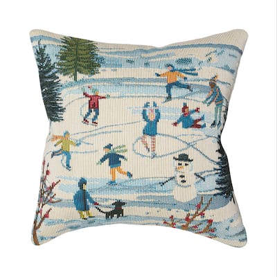 Liora Manne Marina Gone Skating Indoor/Outdoor Pillow