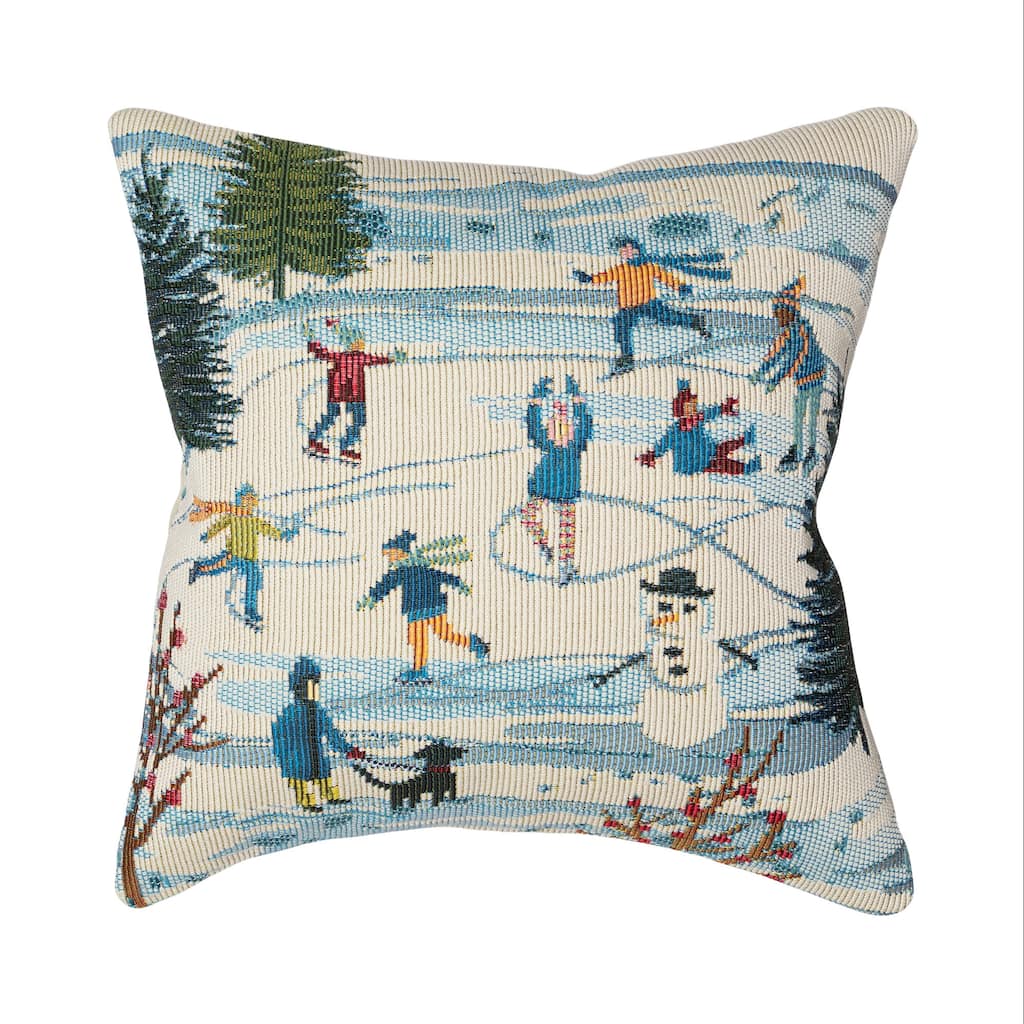 Liora Manne Marina Gone Skating Indoor/Outdoor Pillow