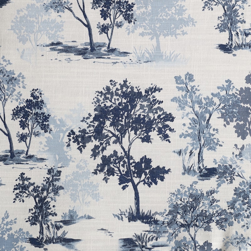 Eddie Bauer Vintage Forest Toile Cotton Reversible Blue Comforter Set