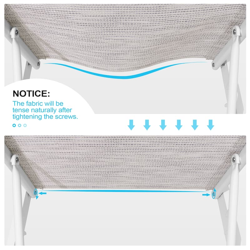 Crestlive Outdoor Pool Side Adjustable Aluminum Chaise Lounge Chairs Set of 4 - See Picture