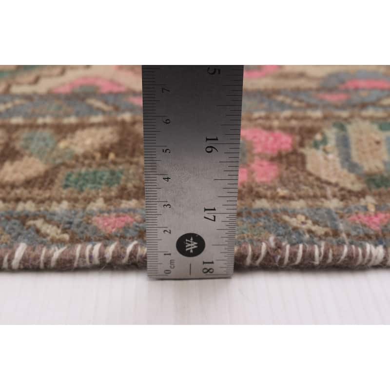 ECARPETGALLERY Hand-knotted Antalya Vintage Tan Wool Rug - 2'9 x 8'11