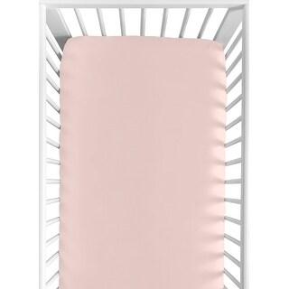 Sweet Jojo Designs Blush Pink Watercolor Floral Collection Fitted Crib Sheet