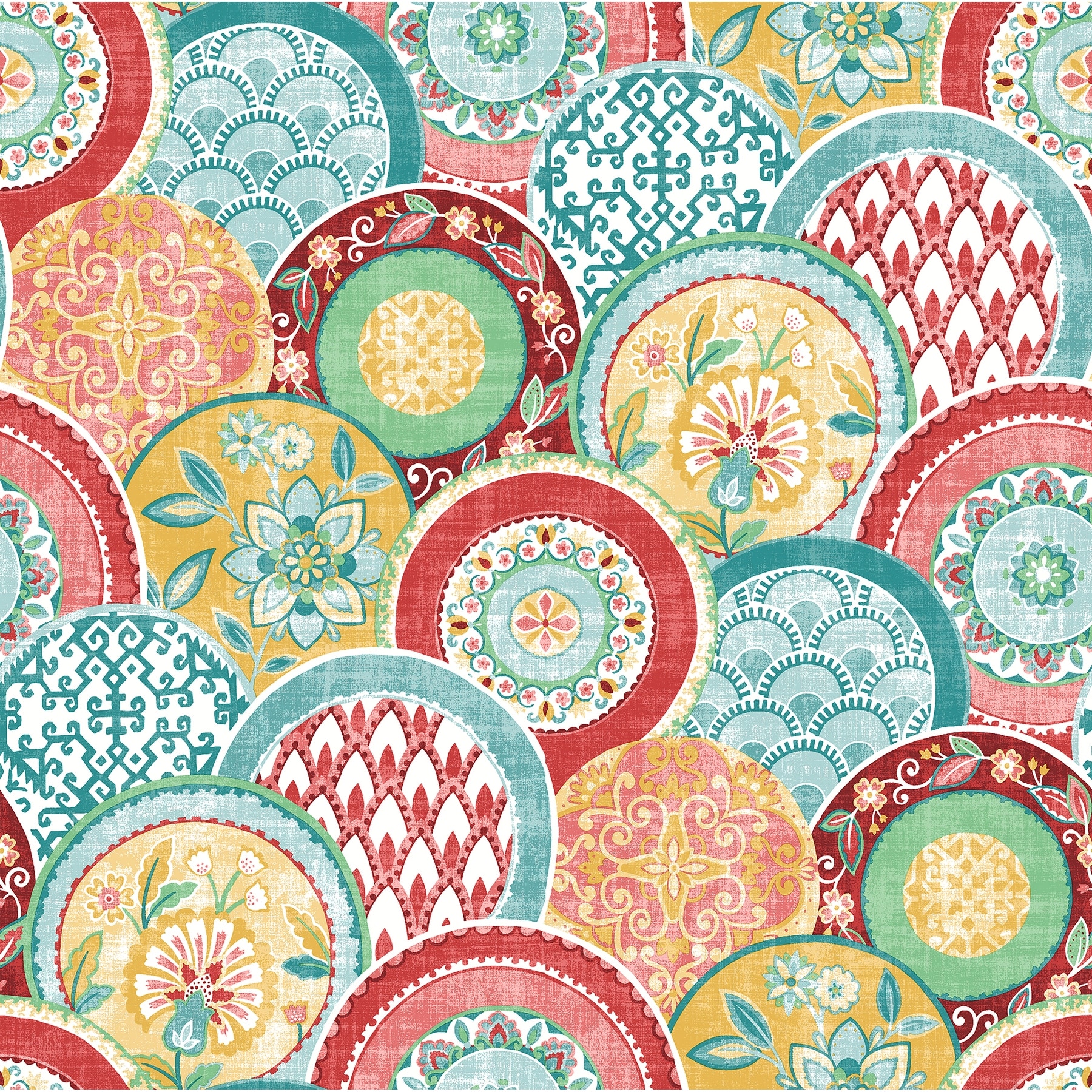 A-Street Prints Laguna Coral Plate Wallpaper