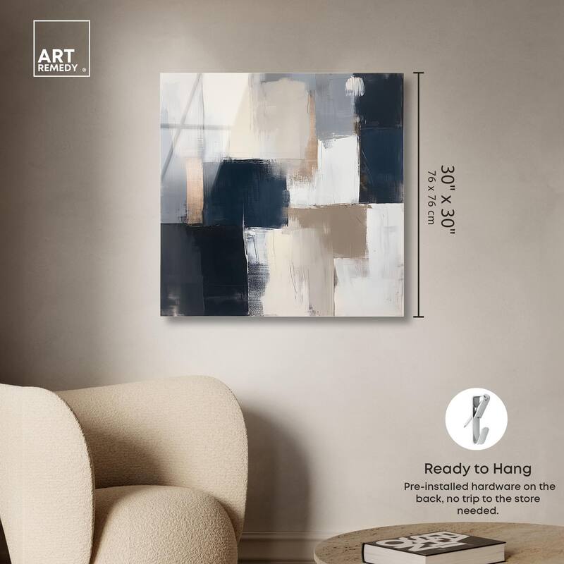 Blue Mood Depth III Acrylic by Art Remedy, Ready to Hang