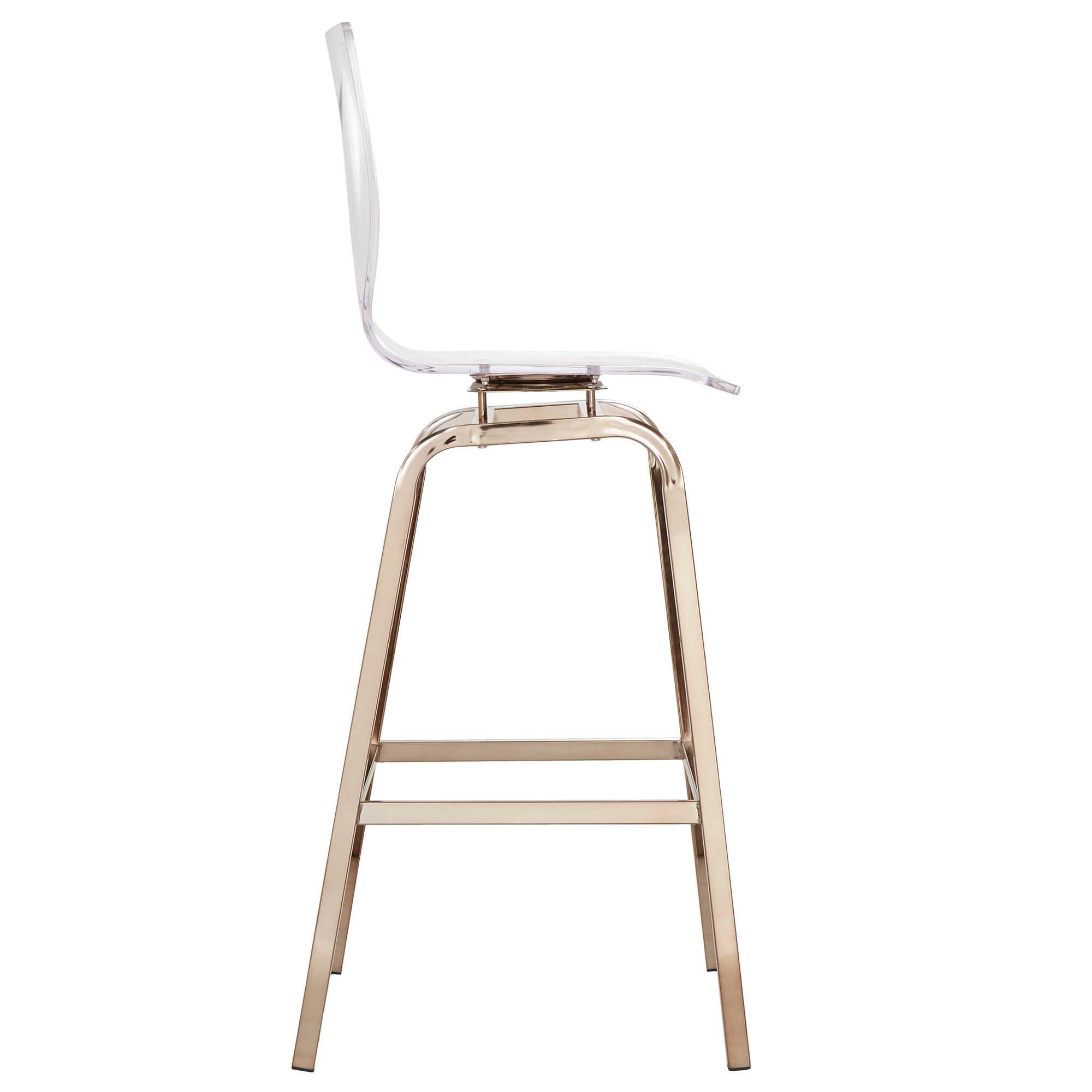 Miles Acrylic Swivel High Back Bar Stools Set of 2 by iNSPIRE Q Bold