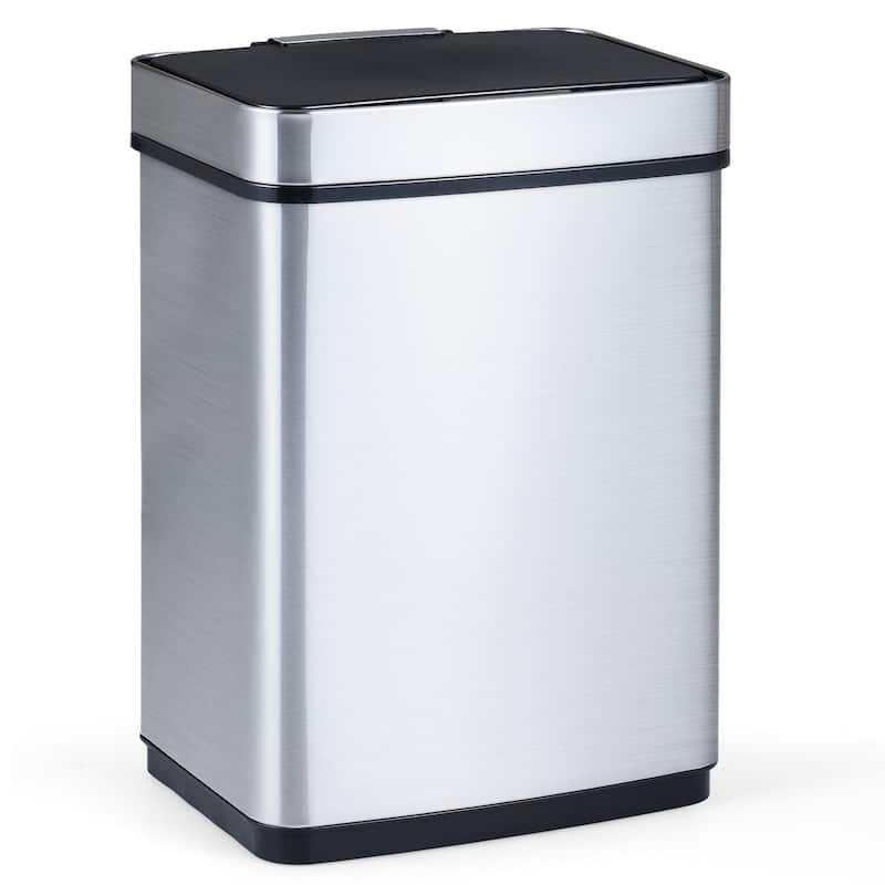 Gymax 16 Gallon Trash Can w/Dual Compartments for Bedroom Bathroom
