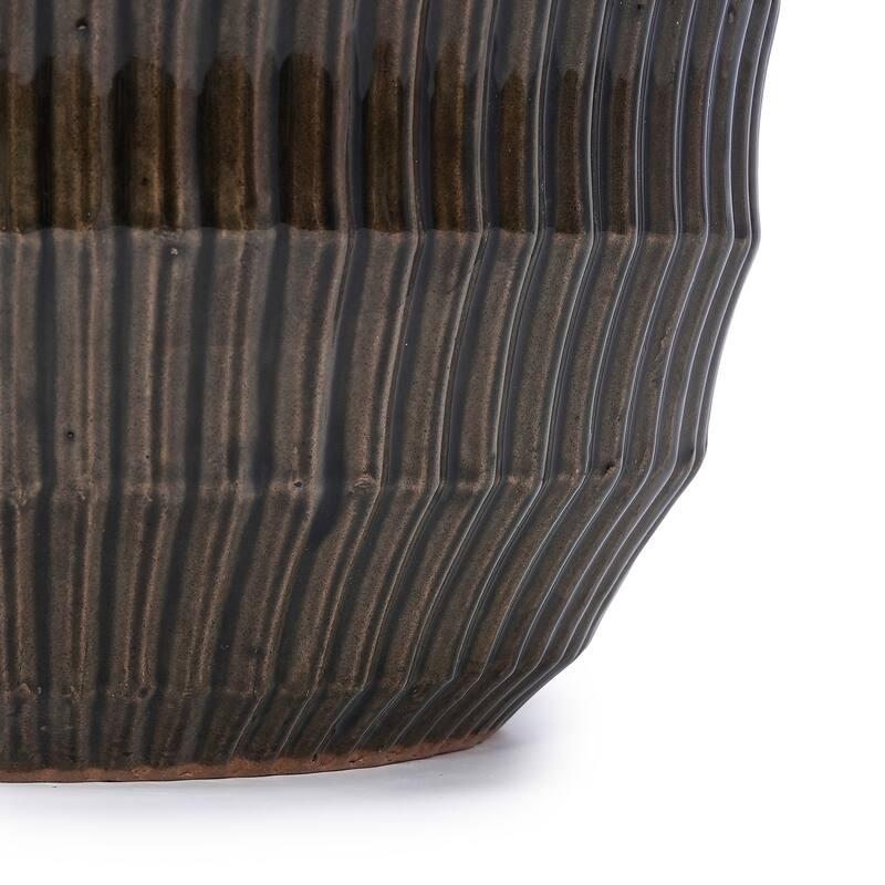 Anmytek Ceramic Planter Set of 4 with Drainage for Indoor Outdoor