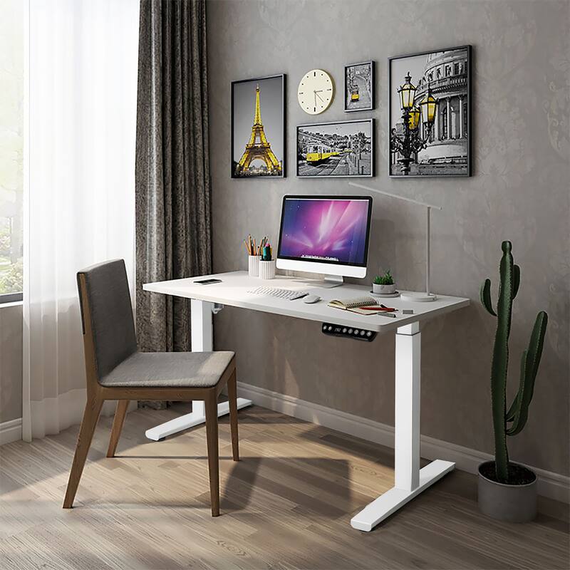 Costway Electric Stand Up Desk Frame Single Motor Height Adjustable w/