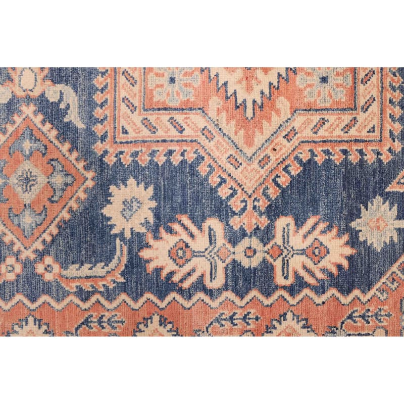 ECARPETGALLERY Hand-knotted Finest Ghazni Navy Wool Rug - 6'6 x 9'8