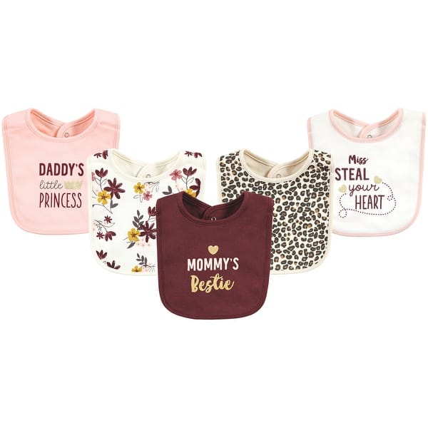 slide 1 of 1, Hudson Baby Infant Girls Cotton Bibs, Mommys Bestie, One Size - Mommys Bestie - One Size One Size - Mommys Bestie