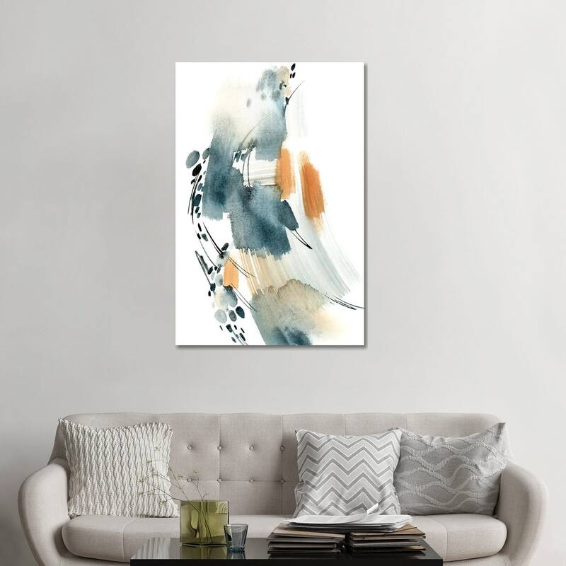 iCanvas "Abstract In Blue And Terracotta" by Sophie Rodionov Canvas Print - 48x32x1.5